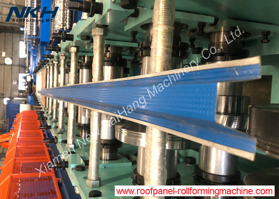 Galvanized Steel T Shaped Bar Ceiling Roll Forming Machinery For Inner Roof Decoration, Batten roof, Top hat panel