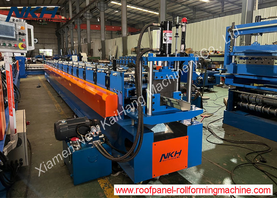 U Shaped Seamless Gutter Machine , Gutter Roll Forming Machine For Making Steel Rainwater Gutter