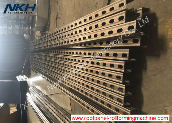 Slotted Stud And Track Roll Forming Machine 10T 41 X 21 Tile Solar Strut U Channel