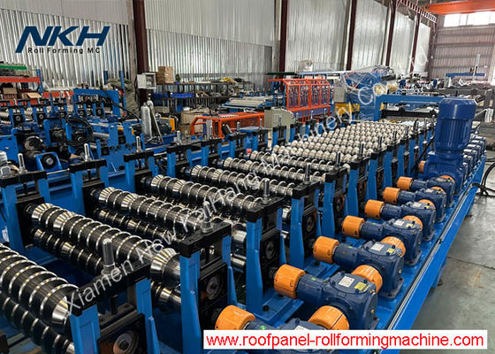 High Speed Corrugated Roll Forming Machine , High Precision Cold Roll Forming Machine Flying Speed 762 Corrugate Sheet Servo Cutting