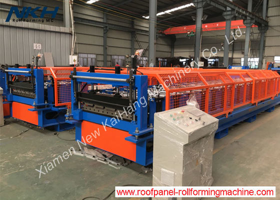 Durable Roof Panel Roll Forming Machine Cut To Length Control For Roofing Profile Lines