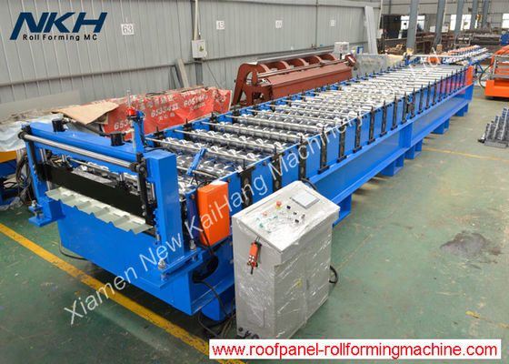 Popular Roof Panel Roll Forming Machine PLC Control With 1450 mm Input Width