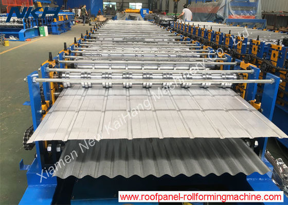 PLC Control Roof Panel Roll Forming Machine With Double Layer Design