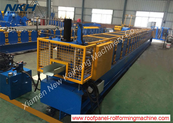 Cold Rolled Forming Machines , Rectangular Gutter Roll Forming Machine For Gutter Panel