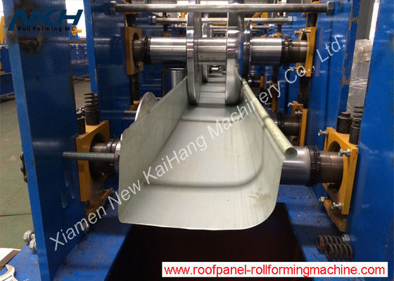Cold Rolled Forming Machines , Rectangular Gutter Roll Forming Machine For Gutter Panel
