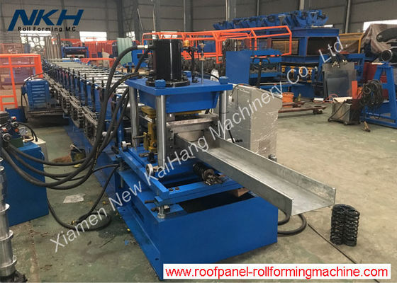 Galvanized Sheets Purlin Roll Forming Machine With Post Punching / Cutting