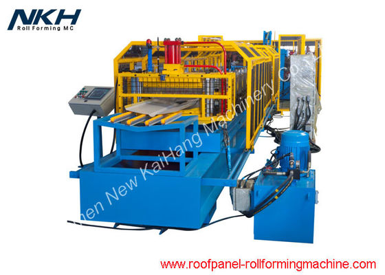 Professional Metal Roof Ridge Cap Roll Forming Machine / Step Flashing Machine