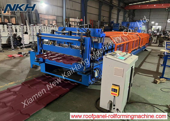 Beli YX22-211-1105 Metal Roof Tile Roll Forming Machine servo motor mengemudi online manufacture