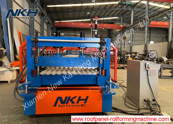 কেনা YX18-76.2-762 35mpm স্ট্যাকারের সাথে corrugated রোল ফর্মিং মেশিন online manufacture