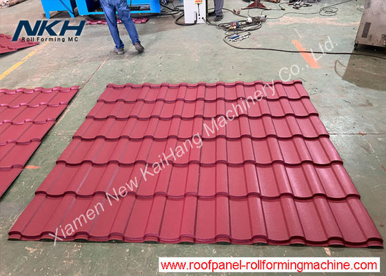kopen Precision Metal Roof Tile Roll Forming Machine met Servo Motor Drive metalen daken online manufacture