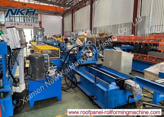 kaufen High Speed C Purlin Roll Forming Machine Flying Cut mit Stapeln 1-3mm Palletizer arbeiten in Koordination   Team zusammen, arbeiten mit Leichtigkeit! online manufacture