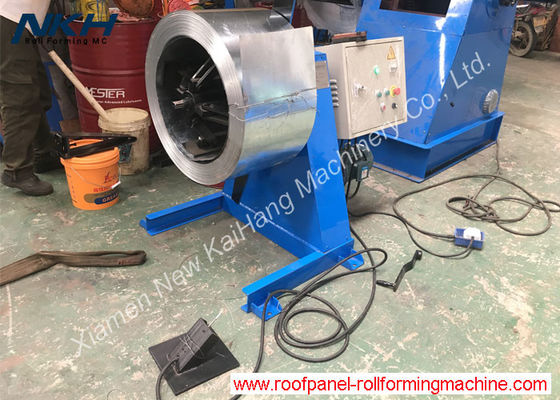 Buy Blue Auxiliary Equipment Coiler Rack / Un Winder Twin Head 2MT With Power online manufacture