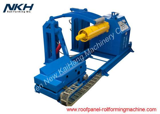 ซื้อ ไฮดรอลิ de-coiler กับรถม้วนสำหรับ 1500mm กว้างม้วนหลังคากว้าง / เครื่องดาดฟ้า / ตัดความยาวบรรทัดความจุ 10mt online manufacture