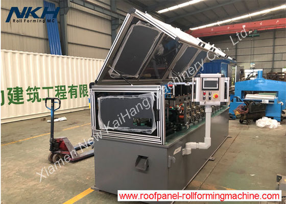 Buy High Speed Metal Roof Ridge Cap Roll Forming Machine With Embossing/  Stiffener online manufacture