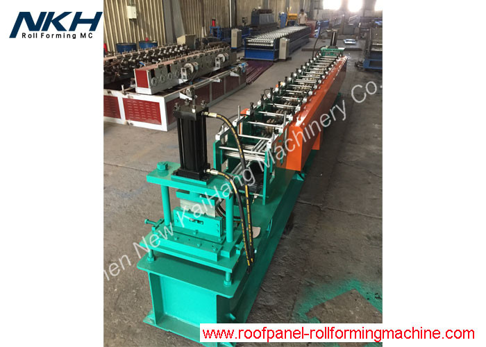 Sheet Door Frame Metal Cold Roll Forming Making Machine with Hole Punching function, Guide Door Rails