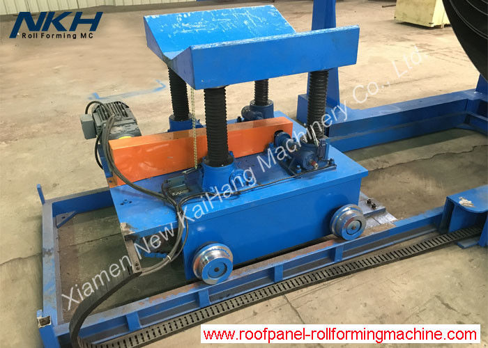 Heavy Gauge 8 Tons Hydraulic Decoiler For Highway Guard Rail Roll Forming Machine