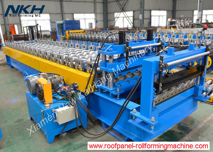 High Speed Roof Tile Roll Forming Machine Hydraulic Tile Pressing For Roof Panel