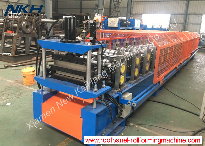 PLC Control Standing Seam Roll Forming Machine Klik Panel With Notching
