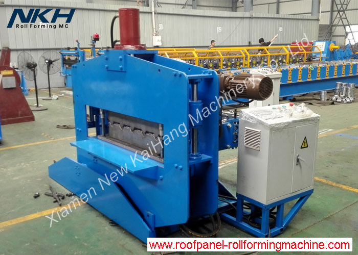 Blue Roofing Sheet Crimping Machine , Hydraulic Crimp Panel Curving Machine