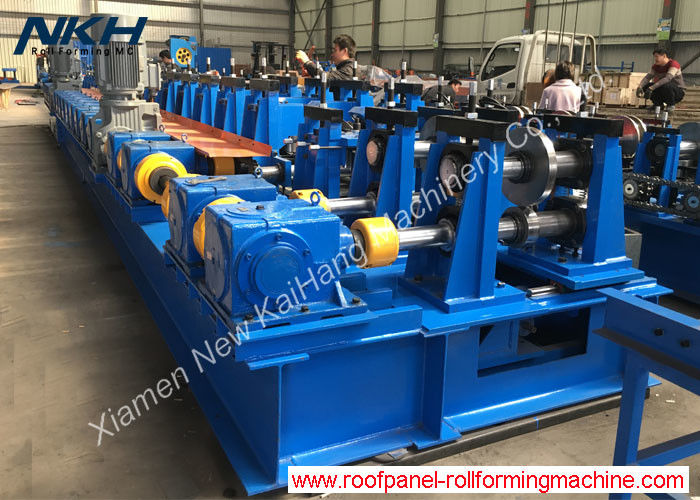 Heavy Gauge Steel Frame Roll Forming Machine 5mm Thickness With Gearbox