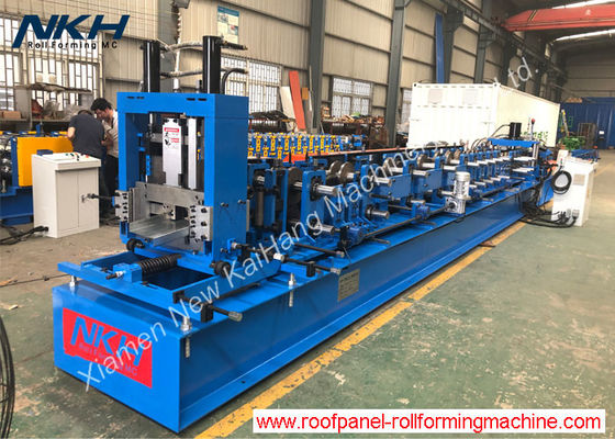 22KW Cr12Mov Blade Steel Frame Auto Z100-300 Purlin Roll Forming Machine