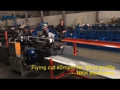Roll forming machine with flying cut 60mpm for strut/channel/batten profile