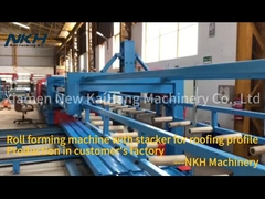 Roll forming machine with stacker for roofing profile/ Production in customer's factory