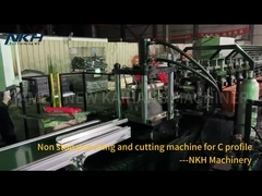 Non stop punching and cutting roll forming machine for C profile
