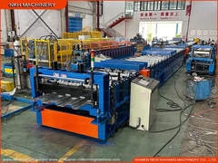 Test Running of YX51-316-1000 Decking Roll Forming Machine