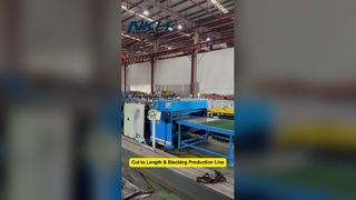 Straightening, Shearing and Stacking Line 0.3-3mm Thickness Steel Coil Cut to Length Machine